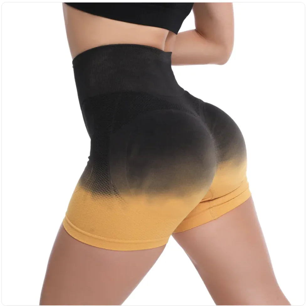 Gradient High-Waist Shorts