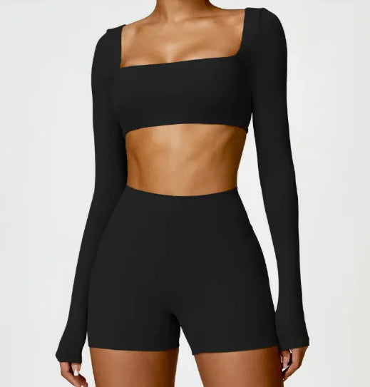 Long Sleeve Yoga Crop