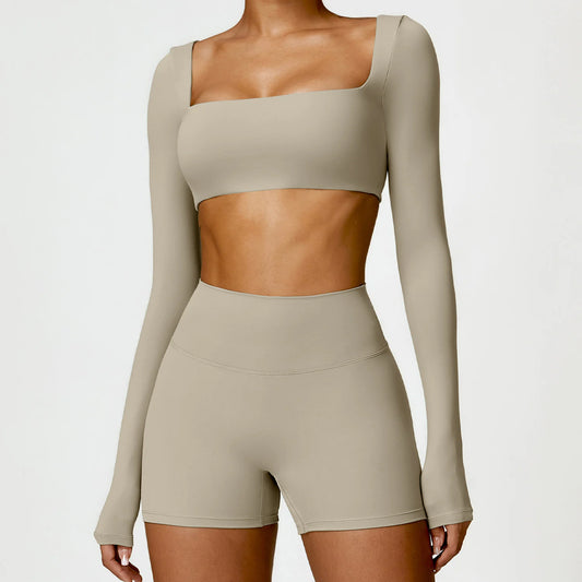 Long Sleeve Yoga Crop