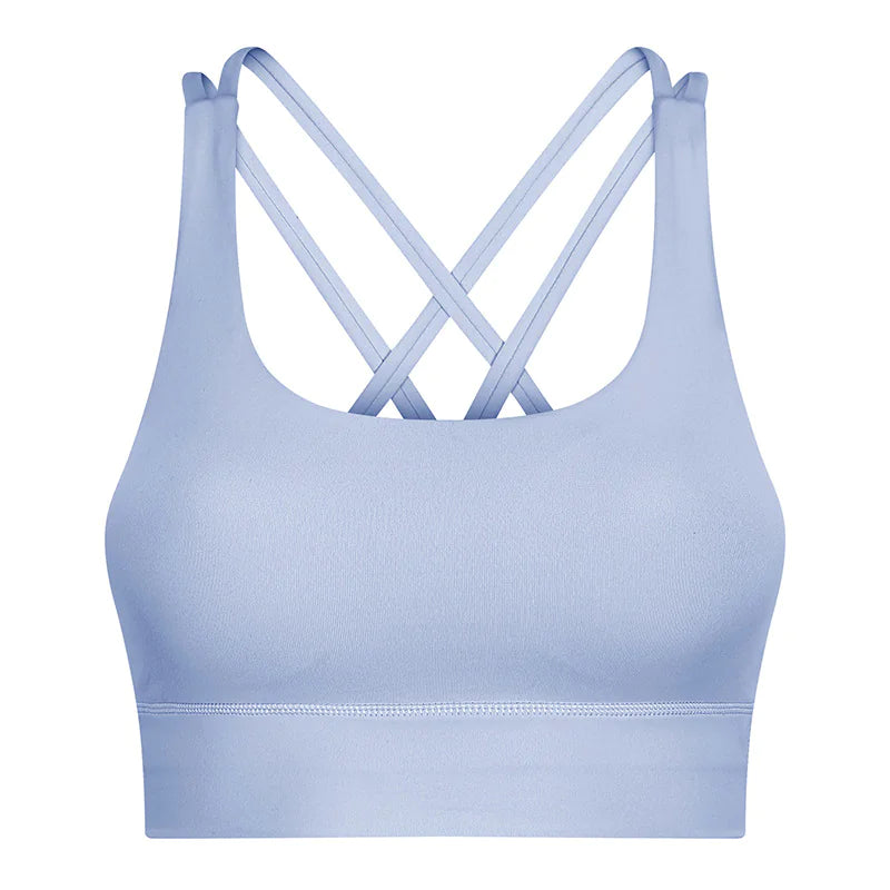 Cross-Back Yoga Sports Bra