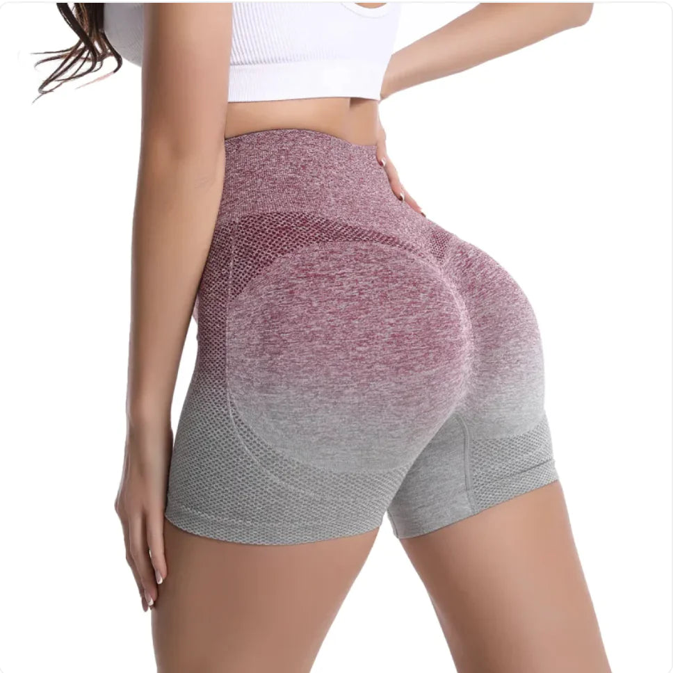 Gradient High-Waist Shorts