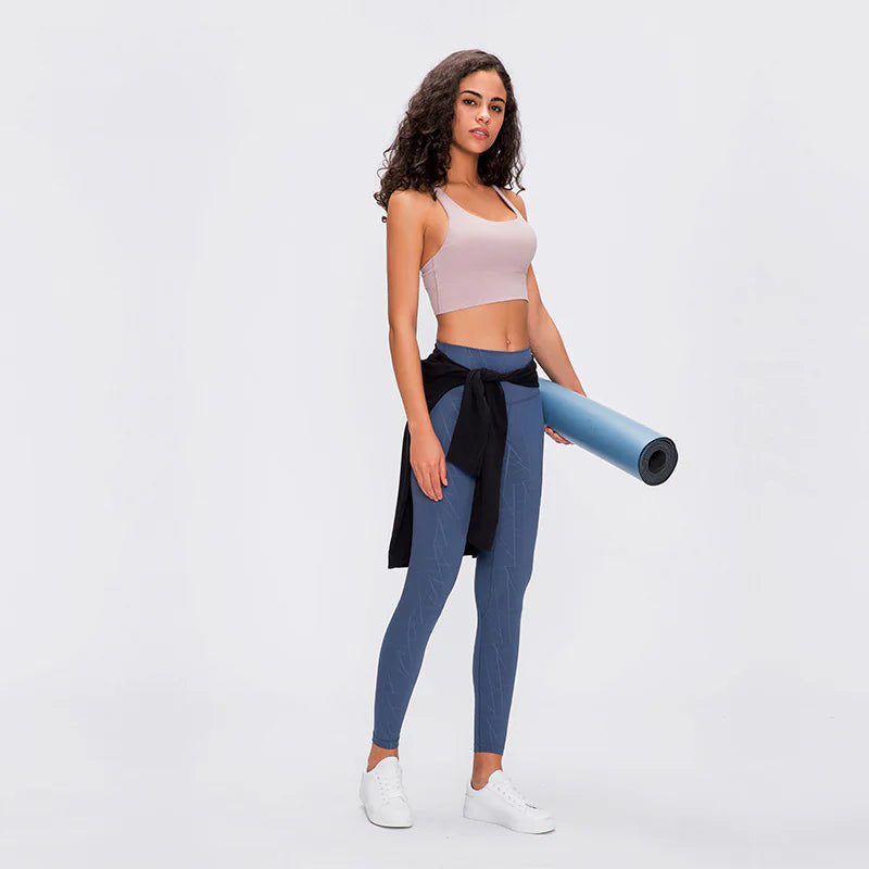 Cross-Back Yoga Sports Bra