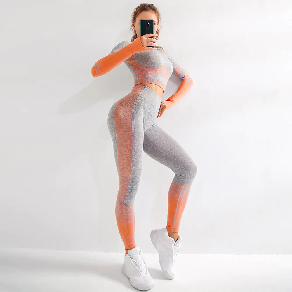 Long Sleeve Seamless Yoga Set