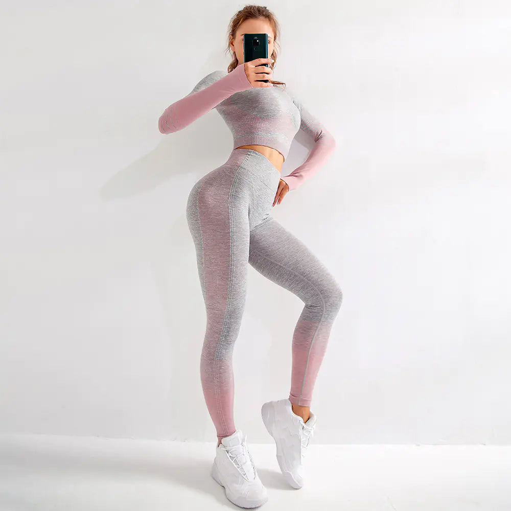 Long Sleeve Seamless Yoga Set