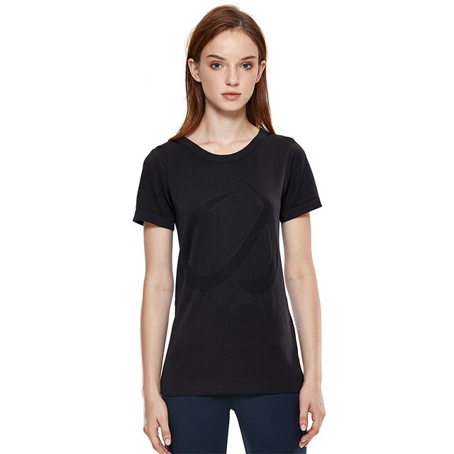 Women's Seamless Active Tops Short Sleeve Workout Running Sports Leisure T-Shirt-3