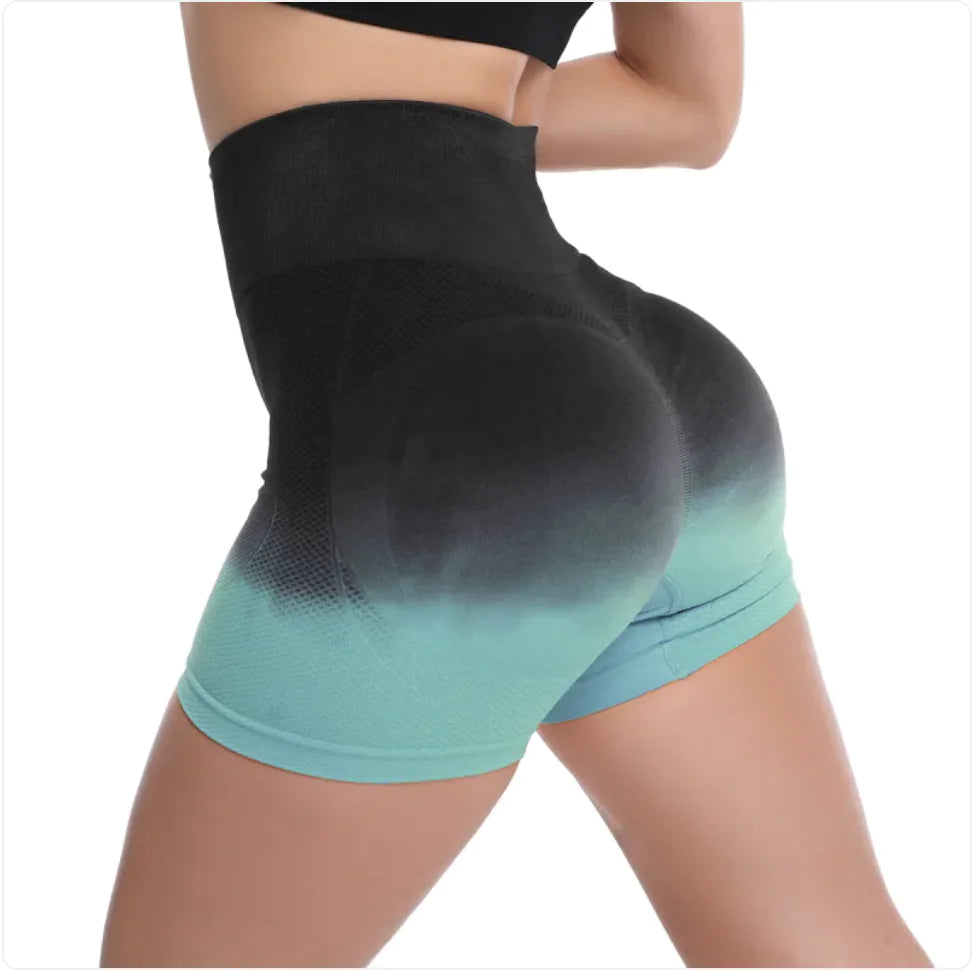 Gradient High-Waist Shorts