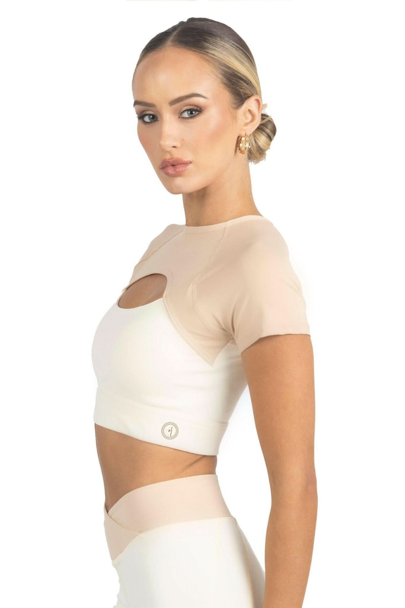 Sienna Color Block Half-Sleeve Active Top