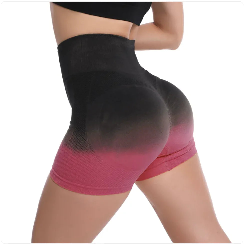 Gradient High-Waist Shorts