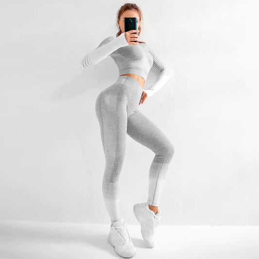 Long Sleeve Seamless Yoga Set
