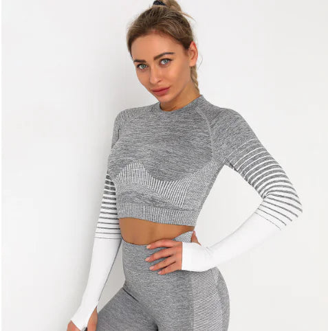 Long Sleeve Seamless Yoga Set