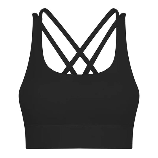 Cross-Back Yoga Sports Bra