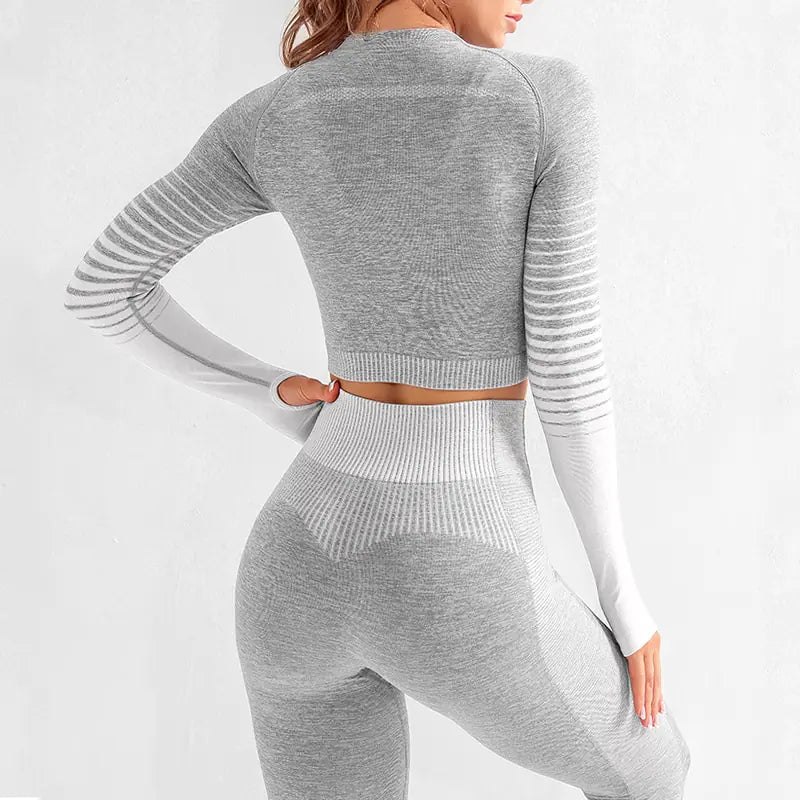 Long Sleeve Seamless Yoga Set