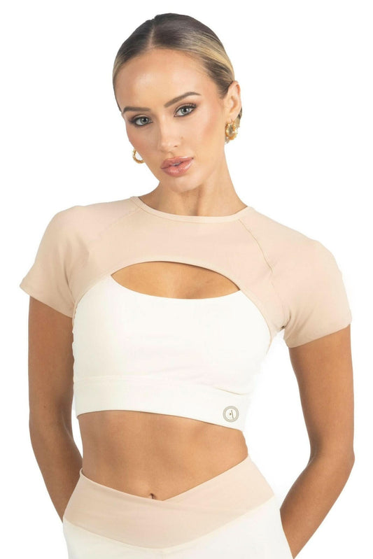 Sienna Color Block Half-Sleeve Active Top
